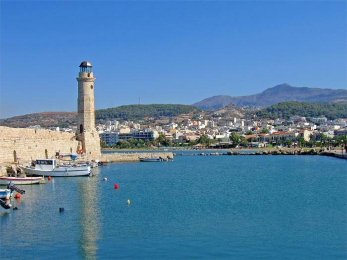 Sea View Cozy Studio Near Center Of Rethymno Town Bagian luar foto