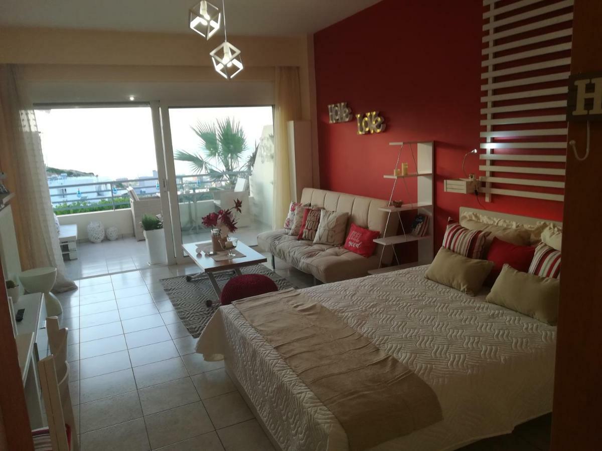 Sea View Cozy Studio Near Center Of Rethymno Town Bagian luar foto