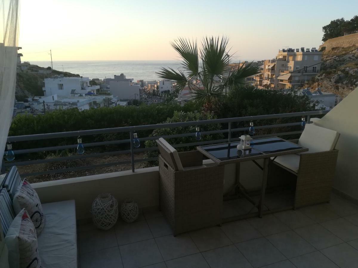 Sea View Cozy Studio Near Center Of Rethymno Town Bagian luar foto